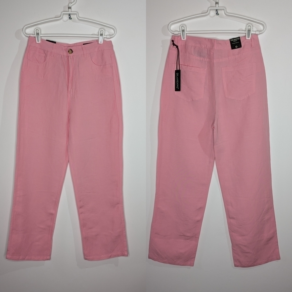 NWT BlankNYC pink The Baxter ribcage straight leg pant 27